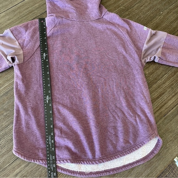 Gymshark Purple Cowl Neck Fleece lined Sweatshirt mesh sleeve size Small - Picture 10 of 12